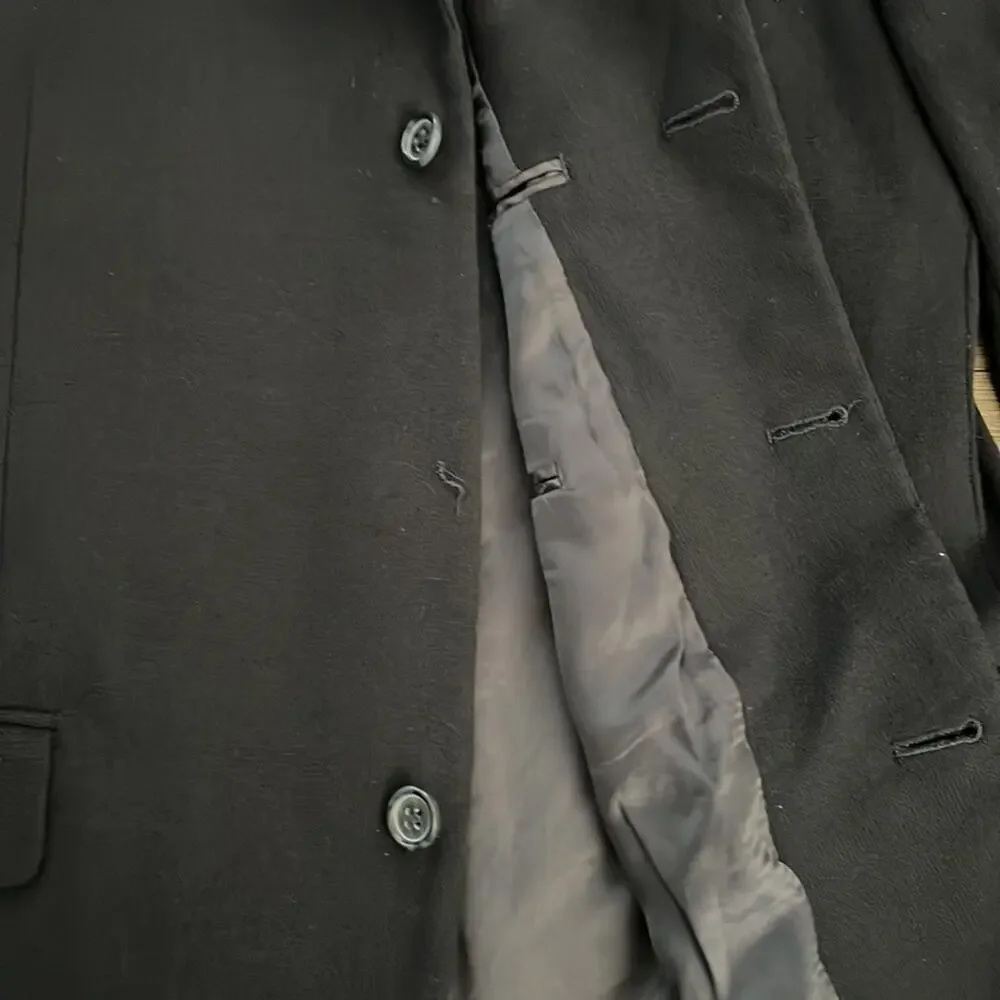 Vintage Calvin Klein Mens Classic Navy 3 Button Wool Blazer/Sports Coat Size 44R